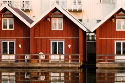 Hjärterö / Fläskö (grupperom/mindre møterom ved vannkanten) med liten uteplass mot havet